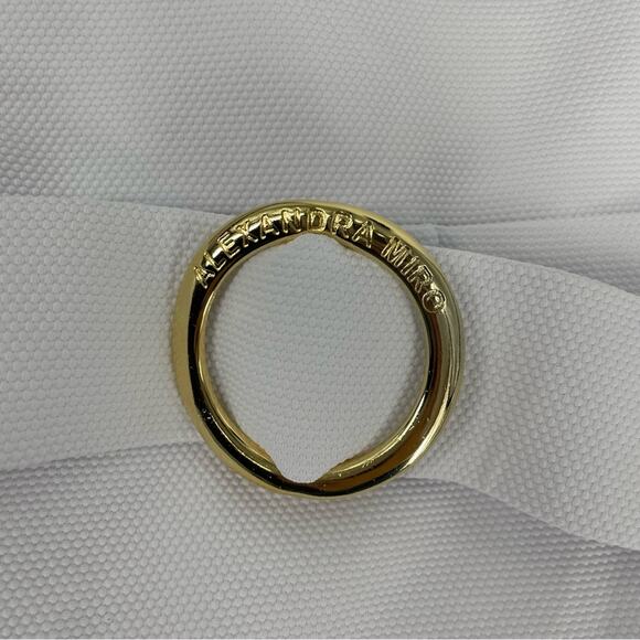 Alexandra Miro AUDREY Belted One Piece Swimsuit in White Medium - Picture 3 of 5